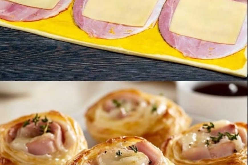 Blätterteig-Schnecken mit Schinken und Käse - Rezepte