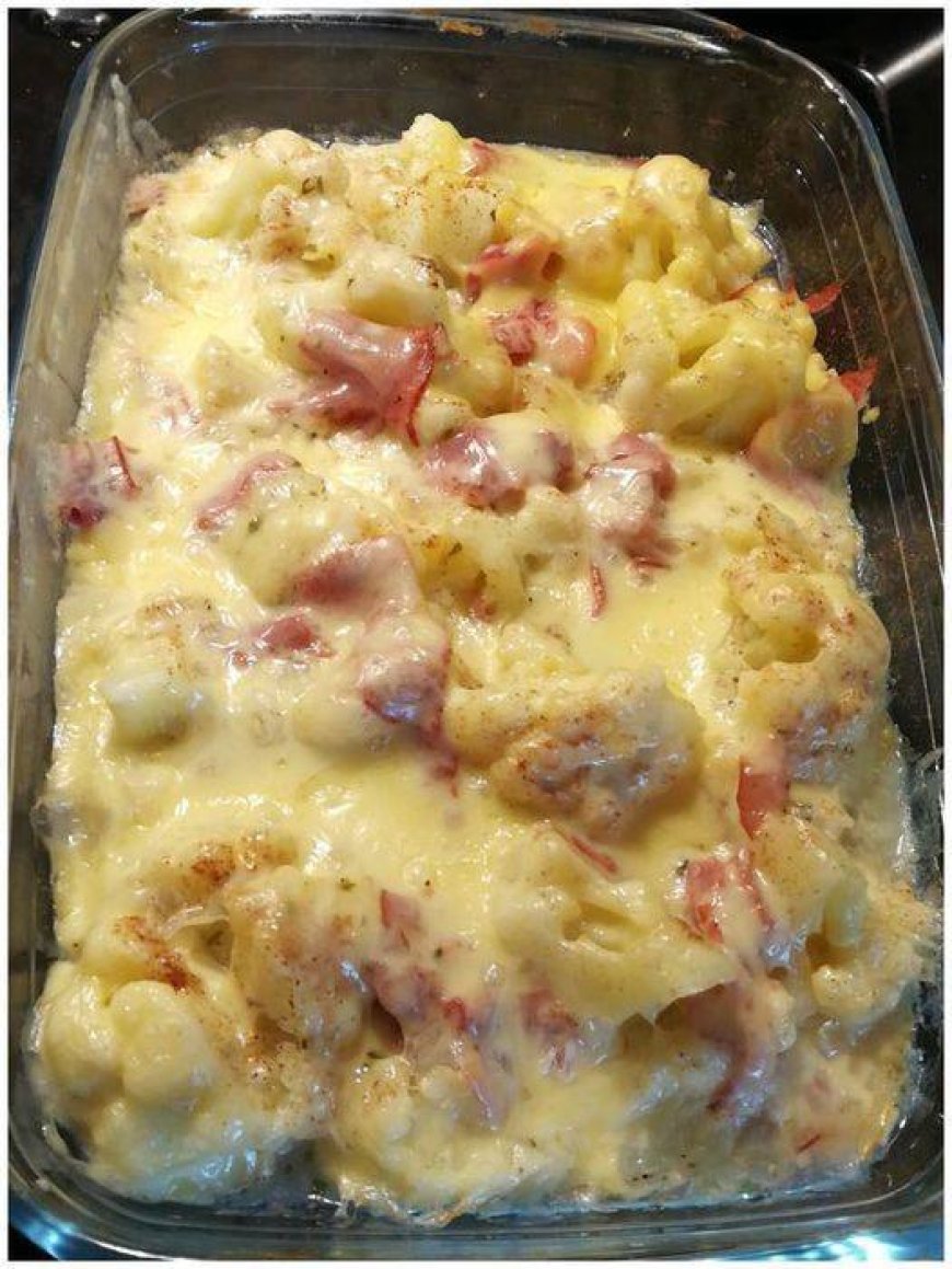 Blumenkohl Schinken Auflauf mit Milch statt Butter Gesunder Genuss ... Blumenkohl Schinken Auflauf mit Milch statt Butter Gesunder Genuss ...