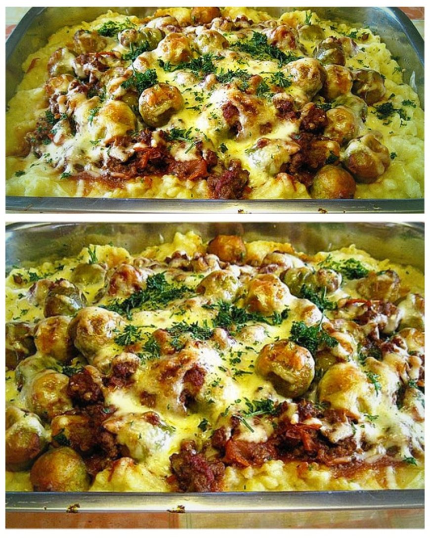 Rosenkohlauflauf mit Hackfleisch und Kartoffeln - Rezepte Rosenkohlauflauf mit Hackfleisch und Kartoffeln - Rezepte